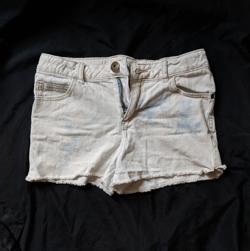 White Jean shorts